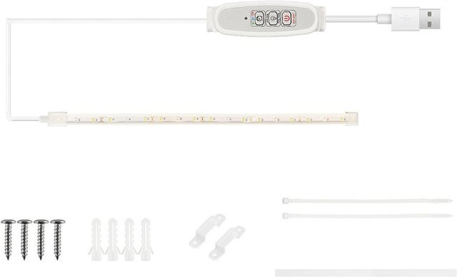 TOMTOP JMS LED Pflanzenwachstumslichtstreifen für Zimmerpflanzen und Hydrokultur, Rot und Warmweiß 3000K, Länge: 30 cm - Bild 1