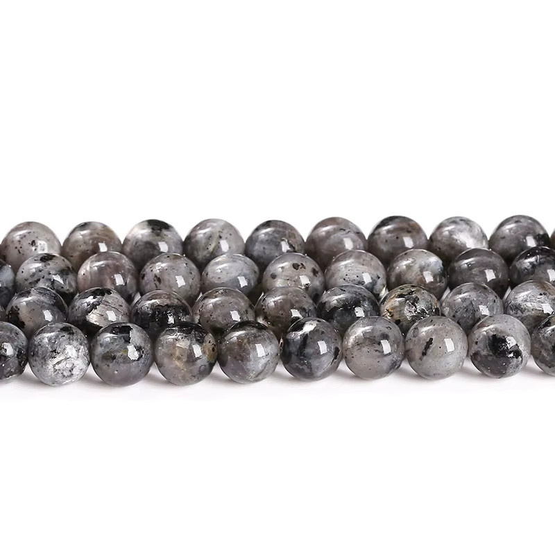 Perlen Labradorit, Schwarz, Runde Spacer Perlen, Unisex - Bild 4