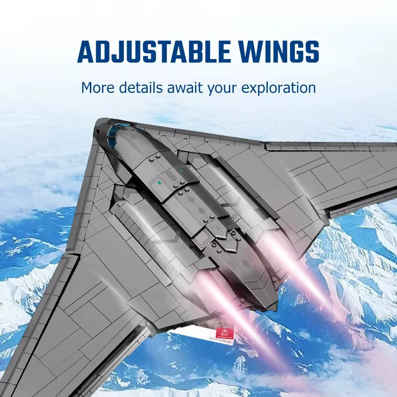 SEMBO BLOCK Militär-Stealth-Strategiebomber, Bausatz, Flugzeug-Kampfmodell - Bild 5