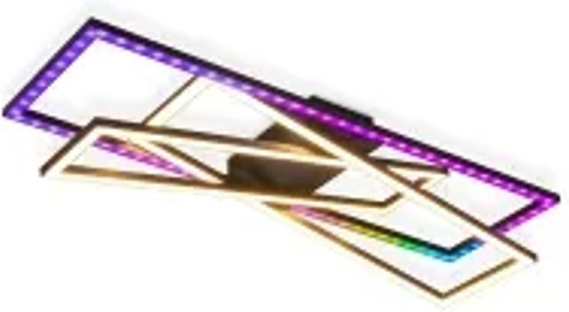NETTLIFE LED Deckenleuchte aus Metall in Schwarz mit Fernbedienung und Dimmfunktion - Bild 1