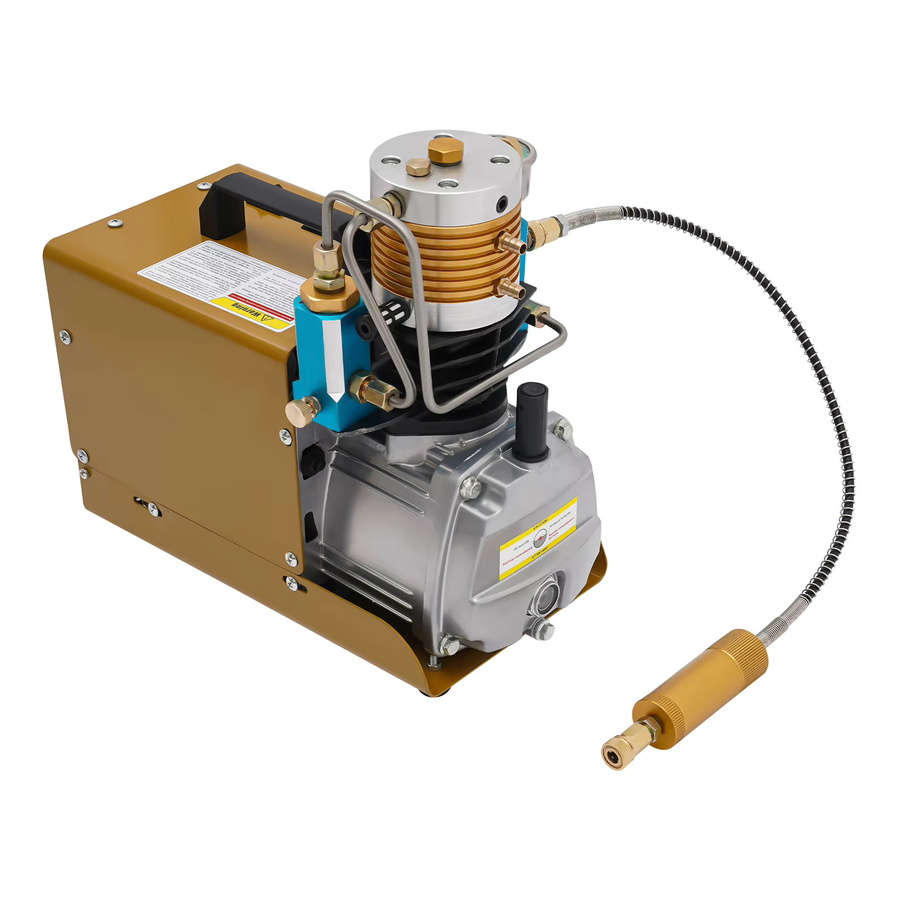 CNCEST Hochdruck-Luftkompressor 1,8KW mit 30MPa, Auto-Stopp PCP Luftpumpe mit einstellbarem Druck und Öl-Wasser-Abscheider für Tauchflaschen, 220V EU - Bild 2