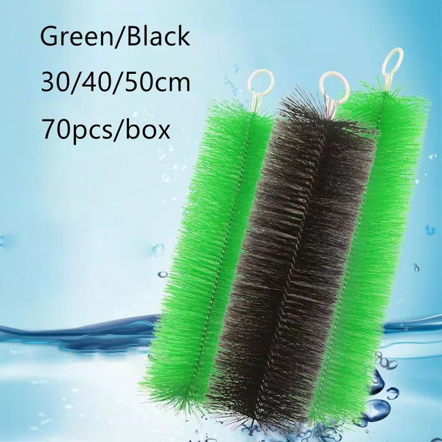 70er Set AQUATOSUN Filterbürsten für Aquarium und Fischteich in Grün und Schwarz, Lärmreduzierende Filtermaterialien, Länge: 50 cm - Bild 1