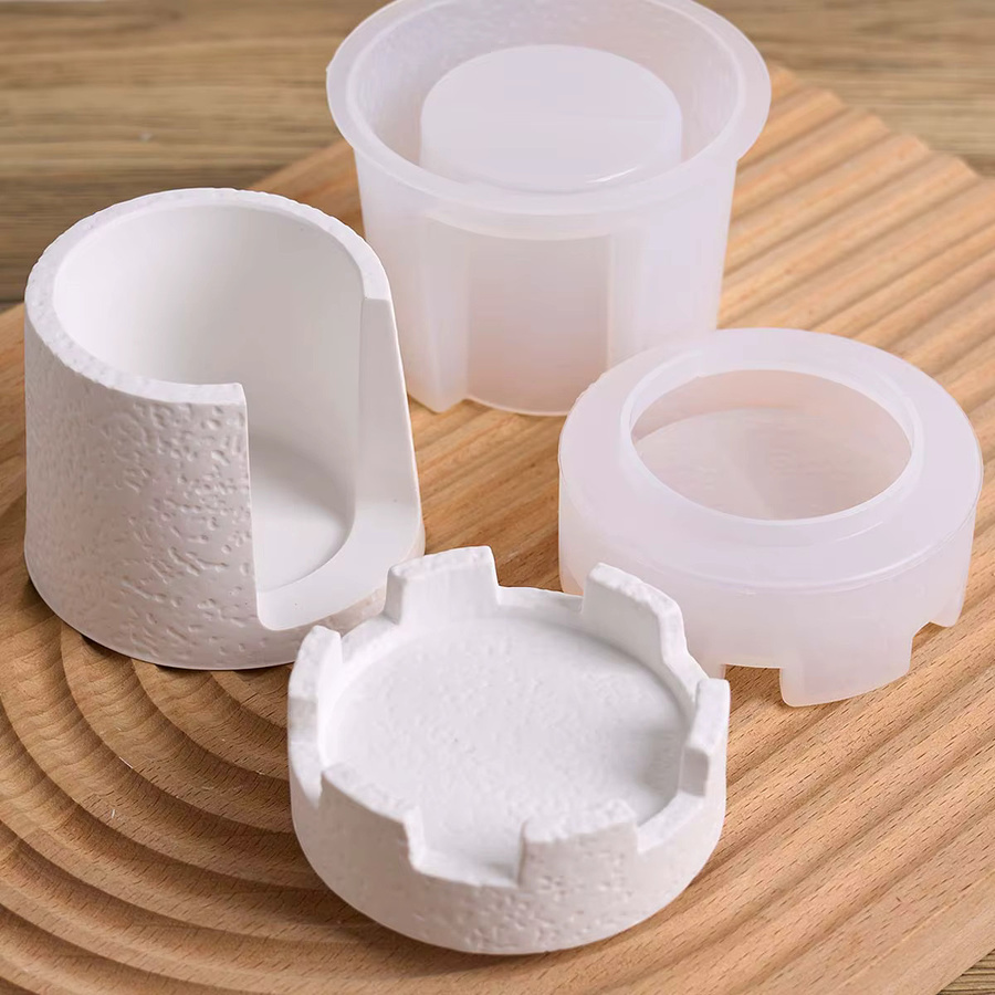 UDOCOOL Silikonform in Weiß für DIY Wachsschmelzofen und Gussformen von Kerzen, Schloss-Aroma-Brenner, Gips, Zement oder Beton zur Home Deco - Bild 2