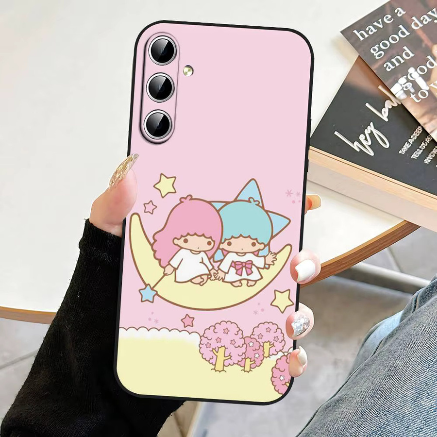 Mesuca Handyhülle mit Cartoon Little T-Twin S-Stars Design für Samsung Galaxy S21 S22 S23 S24 S25 S26 Ultra Plus 5G und A52S in Pink - Bild 2
