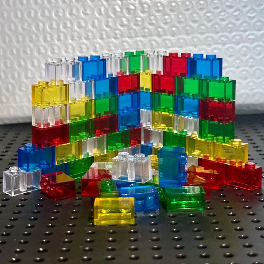 Yiran toy Baustein Zubehör 40-teiliges Set Transparent Klar 1x2 - Bild 3