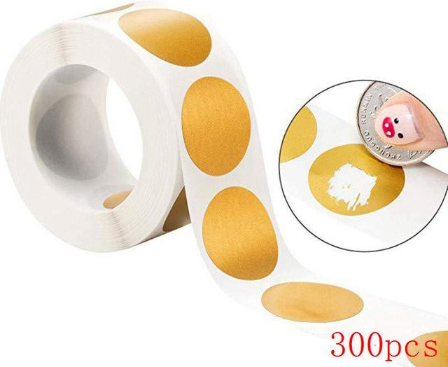Binchi Outdoor Product Runde Rubbelaufkleber in Gold für DIY-Projekte und Schreibwaren - Bild 1