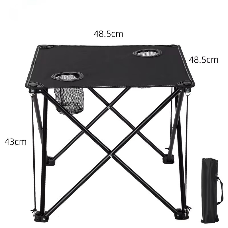 Klappbarer Campingtisch von LIUSHADUOLA in Blau, wasserdichter und leichter Outdoor-Picknicktisch aus Metall und Kunststoff für Wandern, Strand und Reisen - Bild 5