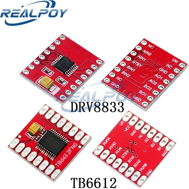 REALPOY TB6612FNG Dual Motor Driver DRV8833 1A für Arduino Mikrocontroller in Rot - Bild 1