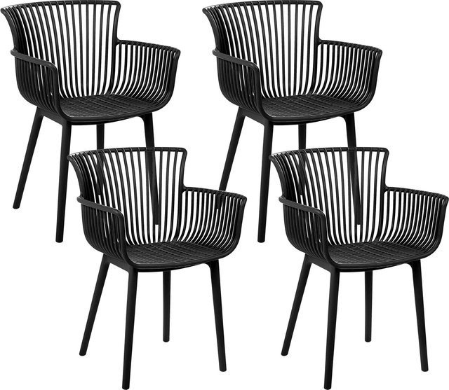 Beliani Esszimmerstuhl Schwarz im Retro-Design B/T/H: 45 x 52 x 84 cm - Bild 1