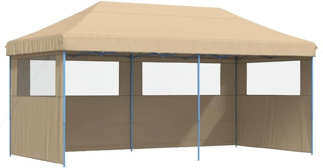 vidaXL Party-Zelt Beige aus Oxford-Stoff und Stahl, H x B x T: 315 x 292 x 580 cm - Bild 1