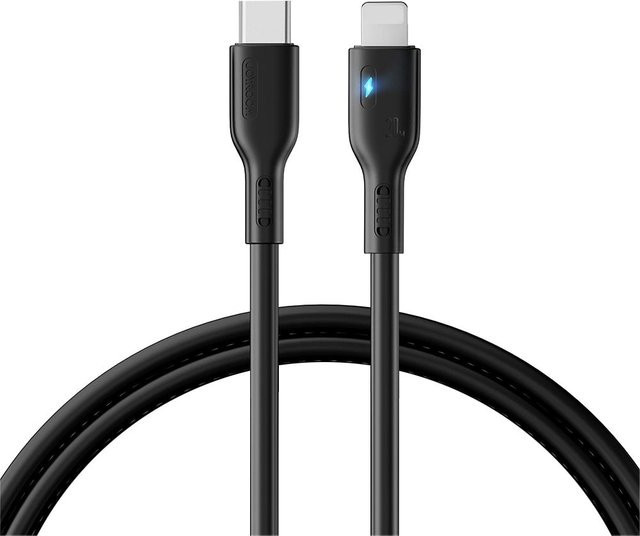 Joyroom A13 USB-C auf Lightning Lade- und Datenkabel, 20W, Schwarz, 1,2m - Bild 1