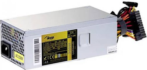 Akyga PC Netzteil 250W TFX 80PLUS Gold in Silber - Bild 1