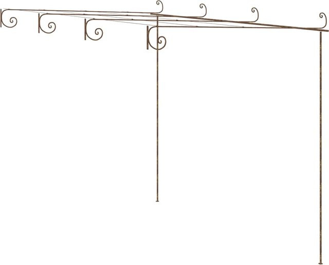 Gartenpergola Yiwydaa aus Eisen in Antikbraun, B/T/H: 400 x 300 x 250 cm - Bild 1