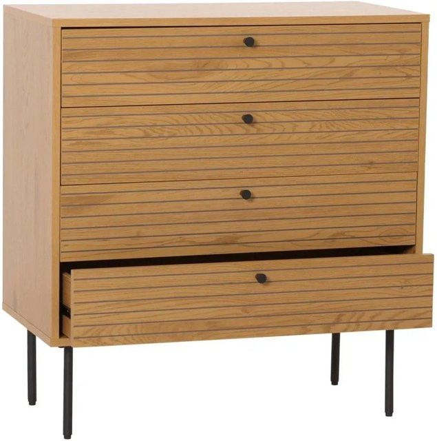 MCW Kommode N78 Sideboard im skandinavischen Stil mit 4 Schubladen, Natur, B/T/H: 85 x 40 x 80 cm - Bild 2