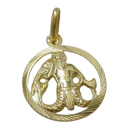 Colfem Anhänger Sternzeichen Wassermann, Gold 375, Unisex - Bild 1