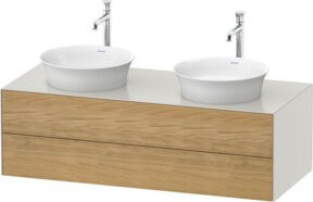 Duravit Waschtischunterschrank White Tulip in White matt, Breite: 130 cm, Tiefe: 55 cm, Höhe: 40,8 cm - Bild 1