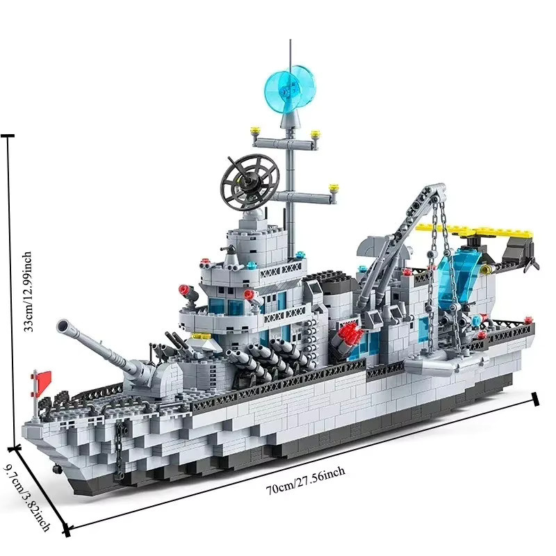 XMWL Navy Kriegsschiff, Multi-Form-Kombinationsbausteine, 1560 Teile - Bild 4