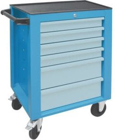 Aerotec Werkstattwagen Werkzeugwagen GW 06 P aus Stahl in Blau, abschließbar und rollbar, B/T/H: 88,0 x 60,5 x 43,62 cm - Bild 1