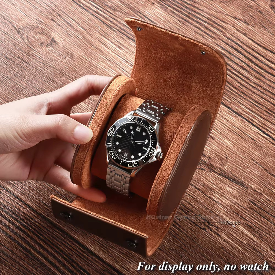 Uhrenrolle Reiseetui Vintage, PU Leder, Braun Schwarz, Unisex - Bild 2