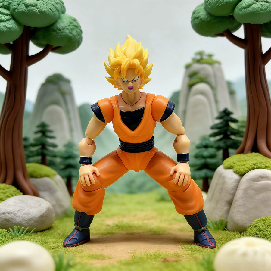 Bandai Dragon Ball Z Super Saiyan Son Goku Actionfigur, ab 3 Jahren - Bild 2