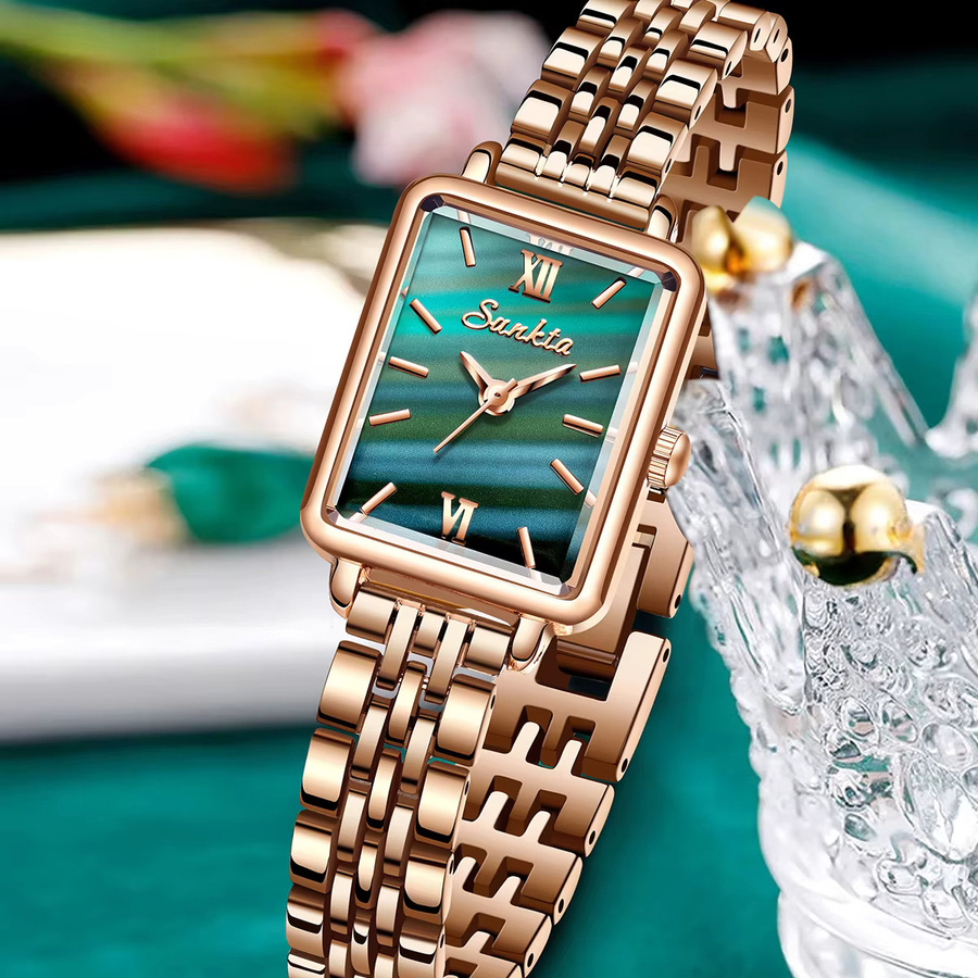 Sunkta Armbanduhr Quarz, Edelstahl, Roségold, Bicolor, Damen - Bild 4