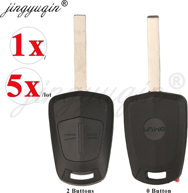 jingyuqin HU100 Fernbedienungs-Autoschlüsselgehäuse für Vauxhall Opel Corsa Agila Meriva inklusive Transponder-Chip-Ersatzgehäuse, Schwarz - Bild 1