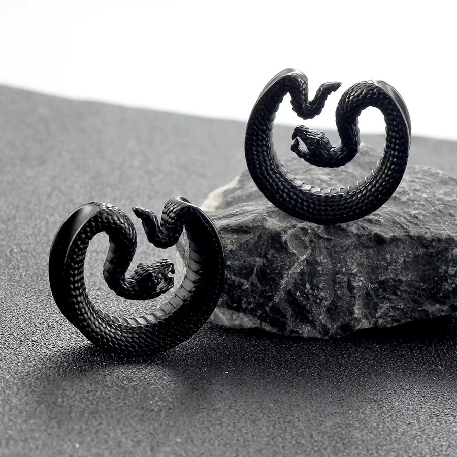 Casvort Ohr Gauges Saddle Plugs, Edelstahl, Silber, Unisex - Bild 2