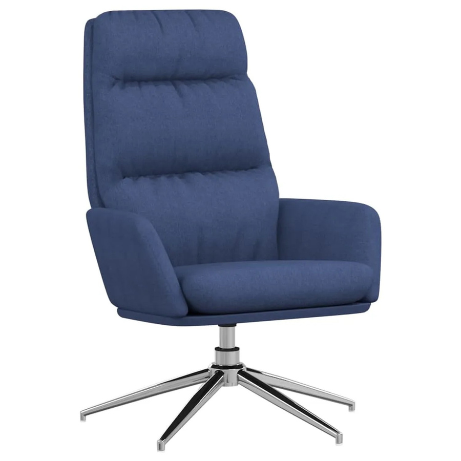 vidaXL Relaxsessel Blau aus Stoff mit Metallrahmen und 360-Grad-Drehfunktion - Bild 2