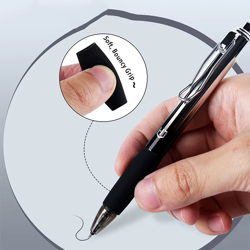 M&G Gelstift Schwarz 0,5 mm mit einziehbarem Stift und komfortablem Mehrfarb-Griff für Schule und Büro - Bild 5