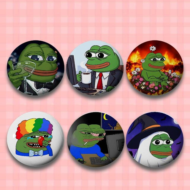 Anstecknadel P-Pepe Frog Sad, Unisex - Bild 1