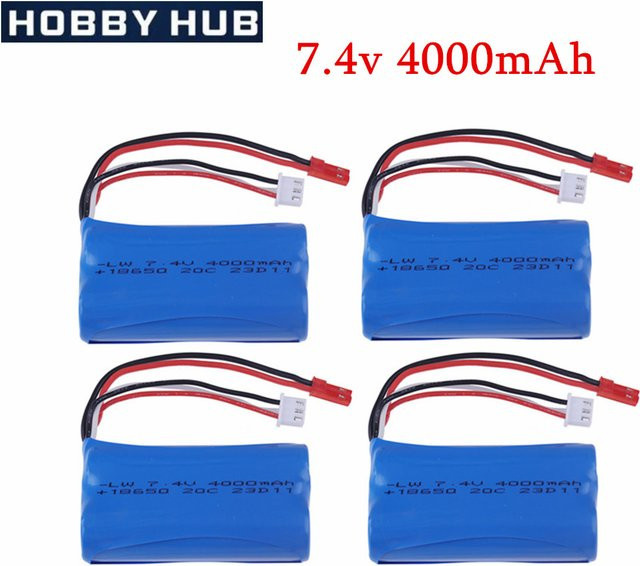 RC.BURST LiPo Akku 7,4V 4000mAh 2S mit JST Stecker für RC Hubschrauber, Autos und Boote - Bild 1