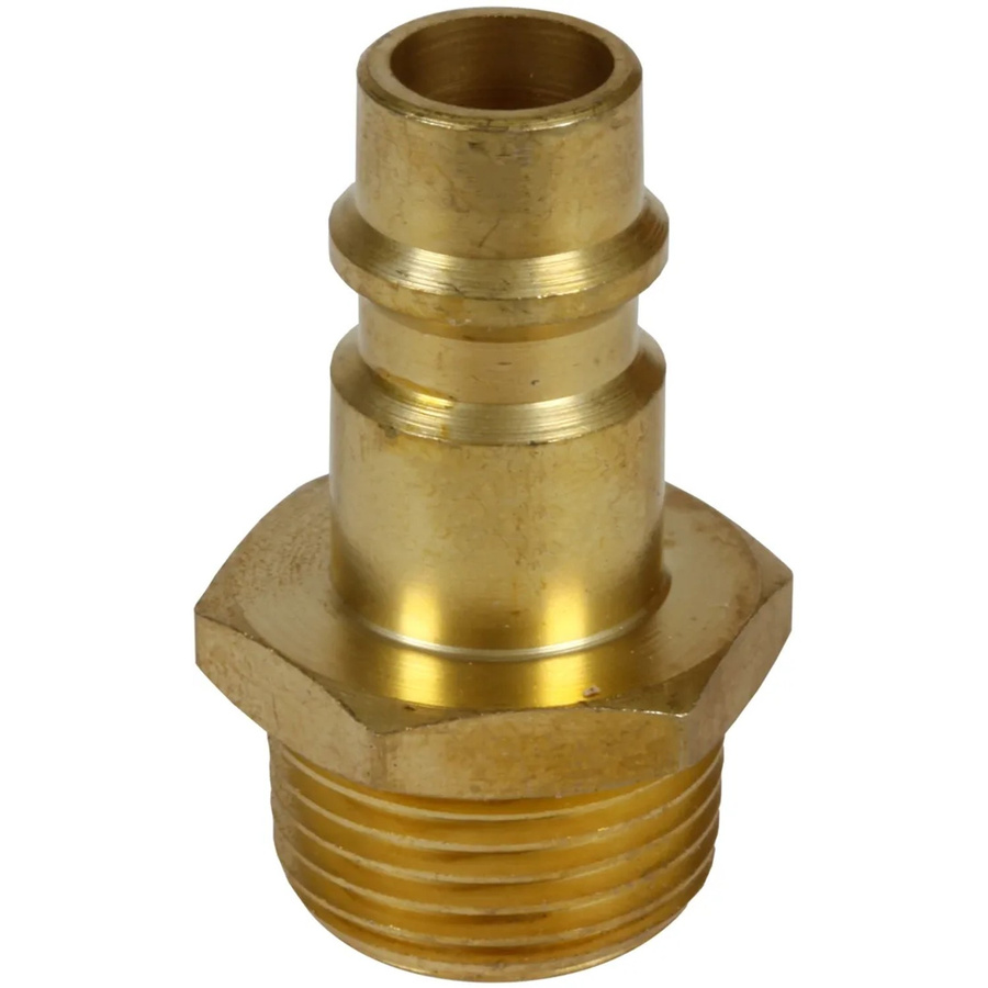 Einhell Druckluft-Stecknippel mit R 3/8 Zoll Außengewinde aus Messing in Gold - Bild 2