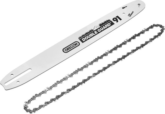 LUX-TOOLS Ersatzteil Schiene und Kette für Elektro-Kettensäge E-KS-2000/405 in Silber - Bild 1