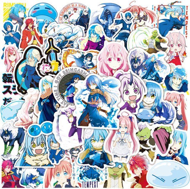 WEWELIN Anime Aufkleber That Time I Got Reincarnated as a Slime in Multicolour für DIY Gepäck Skateboard Auto und Wand - Bild 1