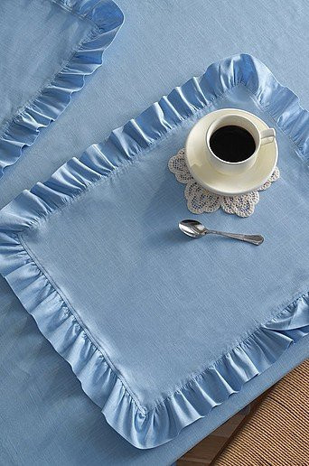 Wallace Tischset 2er-Pack aus Baumwolle in Blau, rechteckig - Bild 1