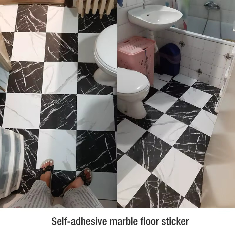 12 Stück selbstklebende PVC-Wandaufkleber von Butchic in quadratischer Form für Fliesen, Boden und Möbel, wasserdichte Tapete in modernem Design - Bild 4