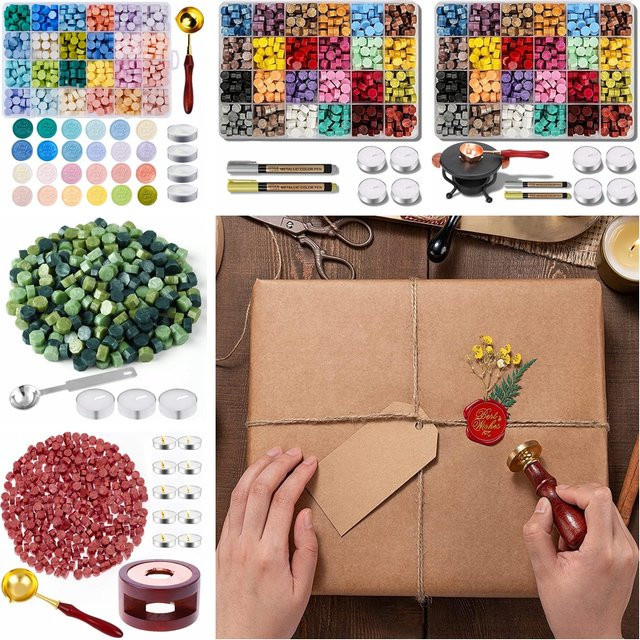 Wachssiegel-Perlen Set für DIY-Dekorationen und Siegelwachs zur Gestaltung von Umschlägen, Hochzeitseinladungen und Weinflaschen - Bild 1