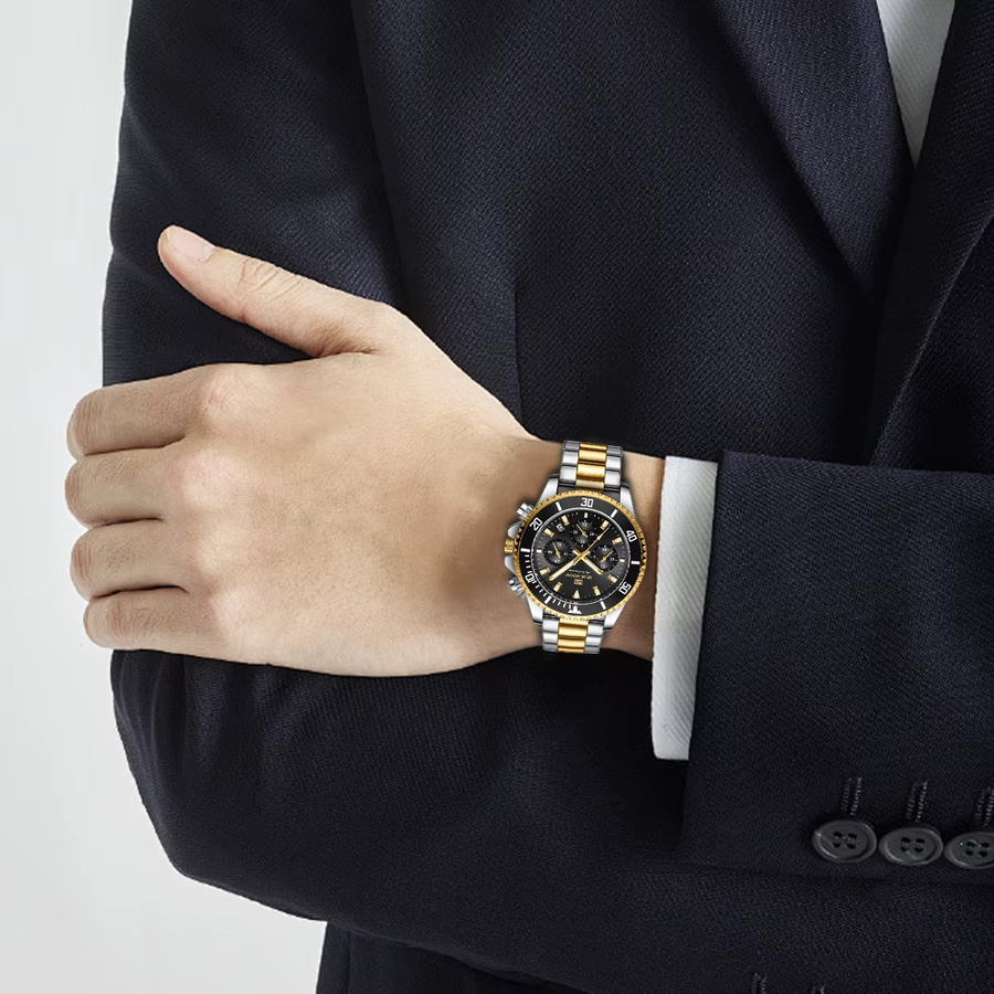 VA VA VOOM Armbanduhr Edelstahl, Quarz, Grün, Gold, Herren - Bild 2