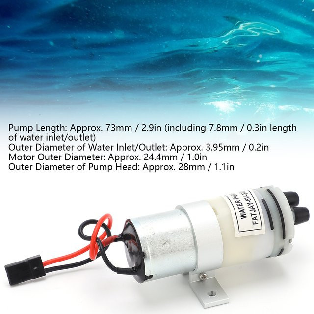 DOACT RC Boote Motor ESC, 3-6V, 370 Wasserkühlungspumpe, mit Schalter, Weiß - Bild 1