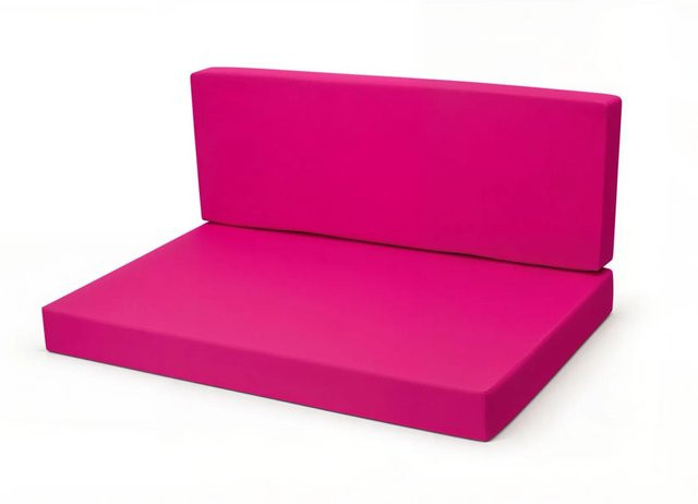 Setgarden Flat Set Palettenkissen Set aus Sitzkissen und Rückenkissen in Rose, B/T/H: 120 x 50 x 10 cm - Bild 1