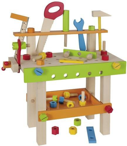 Eichhorn Kinderwerkbank mit 49-teiligem Werkzeugset, Multicolor, Breite: 39,0 cm, Höhe: 36,0 cm - Bild 1