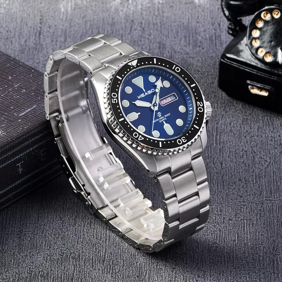 MIYOTA Taucheruhr, Edelstahl, Saphirglas, Herren, 42,5 mm - Bild 2