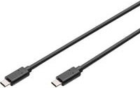 Digitus USB-C auf USB-C Anschlusskabel USB 2.0 Schwarz 1,00 m AK-300138-010-S - Bild 1