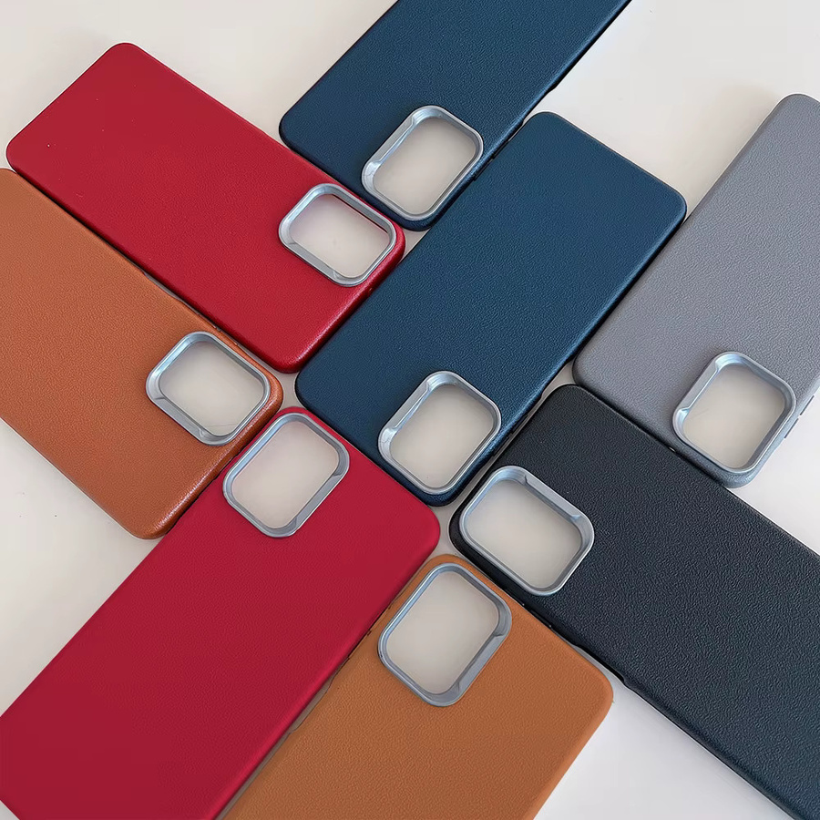 Stoßfeste Leder-Handyhülle für Xiaomi Redmi 14C 13C 12R 12C 12 11A 10 in Schwarz mit Kameraschutz - Bild 2