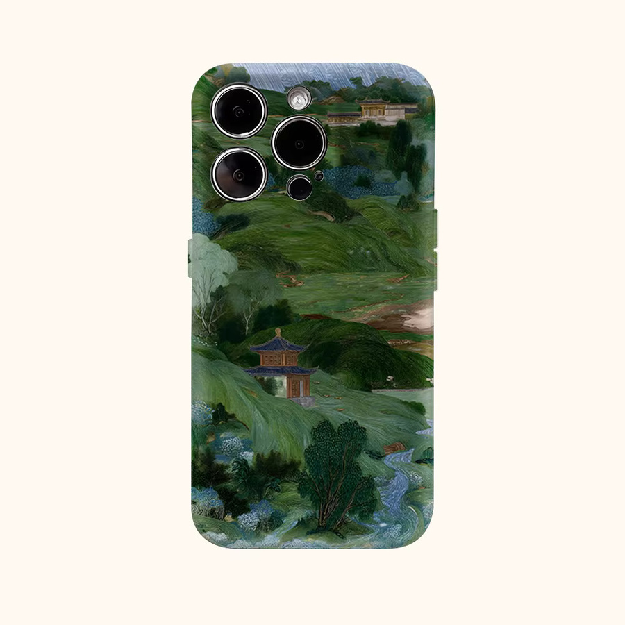 Doppelschichtige Handyhülle mit chinesischem Garten-Schriftrollen-Design für Apple iPhone 17 Pro Max, 16, 15, 14, 13, 12, 11 in Multicolour - Bild 2