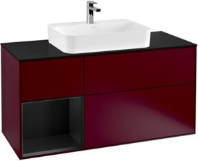 V&B Waschtischunterschrank Finion in Blau Lackiert, Breite: 120 cm, Tiefe: 50,1 cm, Höhe: 50,1 cm - Bild 1