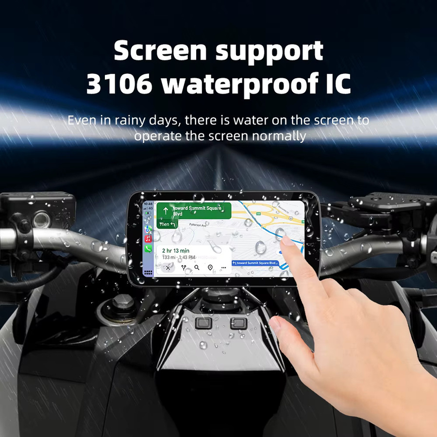 EKIY Wireless CarPlay und Android Auto Motorrad Navigation mit GPS, 6,25 Zoll, Schwarz - Bild 5