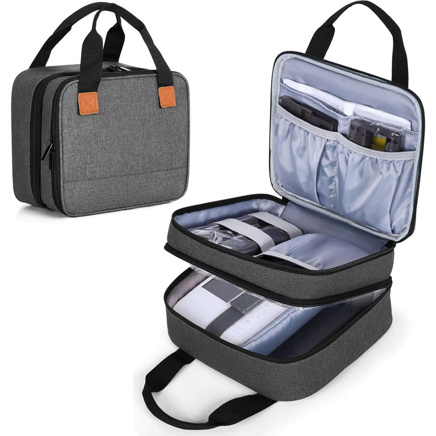 Andoer Fotodrucker-Tasche aus Polyester in Grau mit stabilen Griffen und abnehmbarer Trennwand - Bild 4