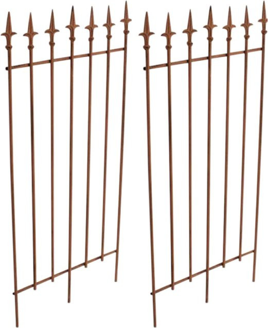 TPFGarden 2er Set Rankgitter Elly aus Metall in Antik Braun - Bild 1