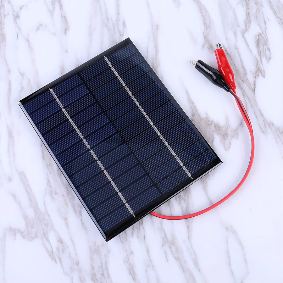 ATUOTIN Tragbares Mini-Solarpanel 5W 12V Wasserdichtes Solarbatterie-Ladegerät in Schwarz für Outdoor-Camping - Bild 4